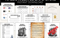 Halloween Escape Room Game Printable - "The Curse Of Grimstone Manor" regarding Free Printable Escape Room Game