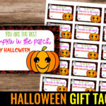Halloween Gift Tags Labels  Halloween Treat Bag Tags With Regard To Printable Halloween Treat Bag Labels