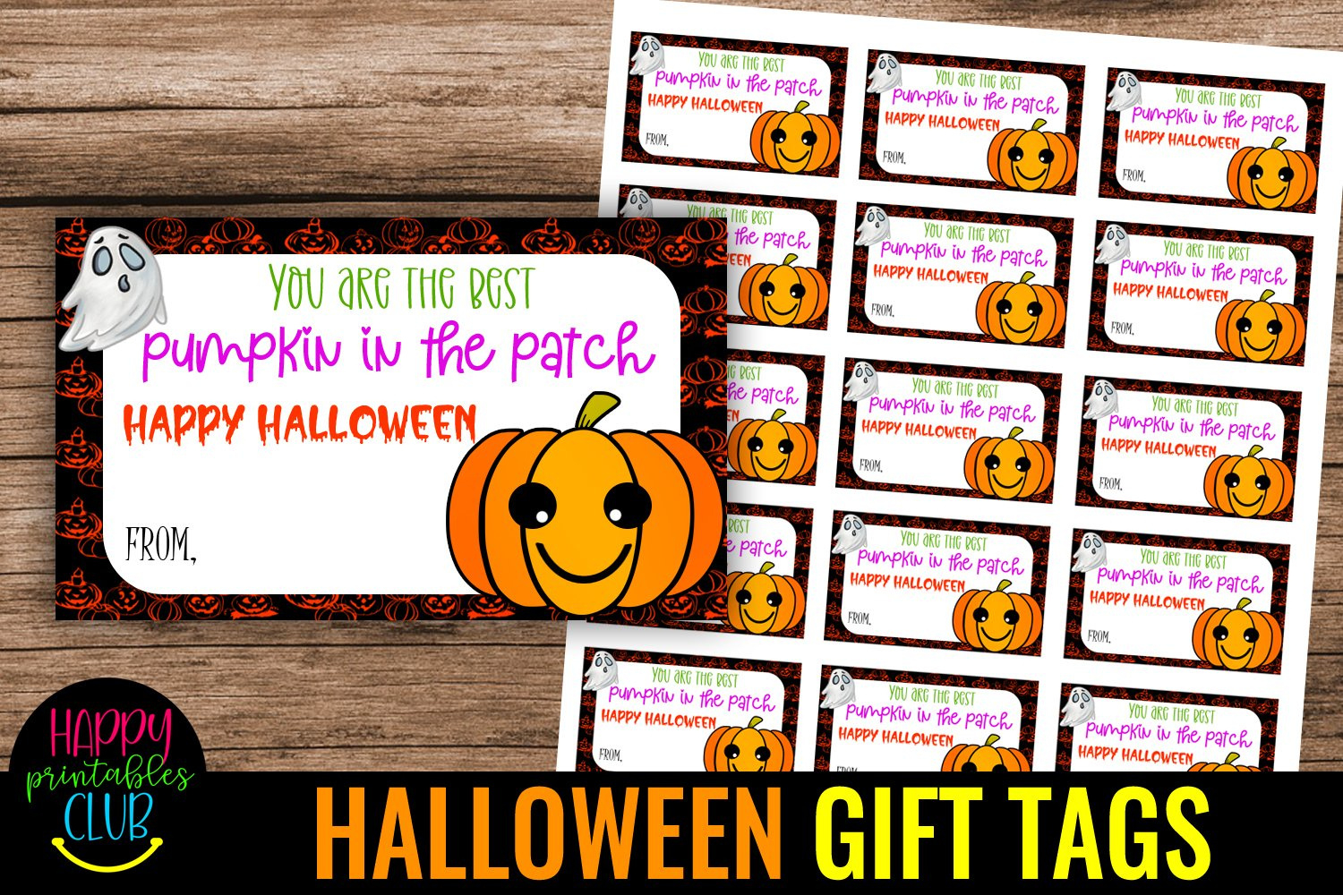 Halloween Gift Tags Labels- Halloween Treat Bag Tags with regard to Printable Halloween Treat Bag Labels