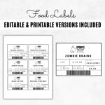 Halloween Meat Label Template | Editable Halloween Treat Sticker Pertaining To Free Printable Meat Label Template