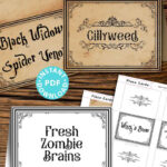 Halloween Or Harry Potter Food Label Printables Pertaining To Harry Potter Food Labels Free Printable