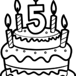 Happy Birthday Card 5 Years Coloring Page | Easy Drawing Guides Inside Free Printable Birthday Colouring Pages