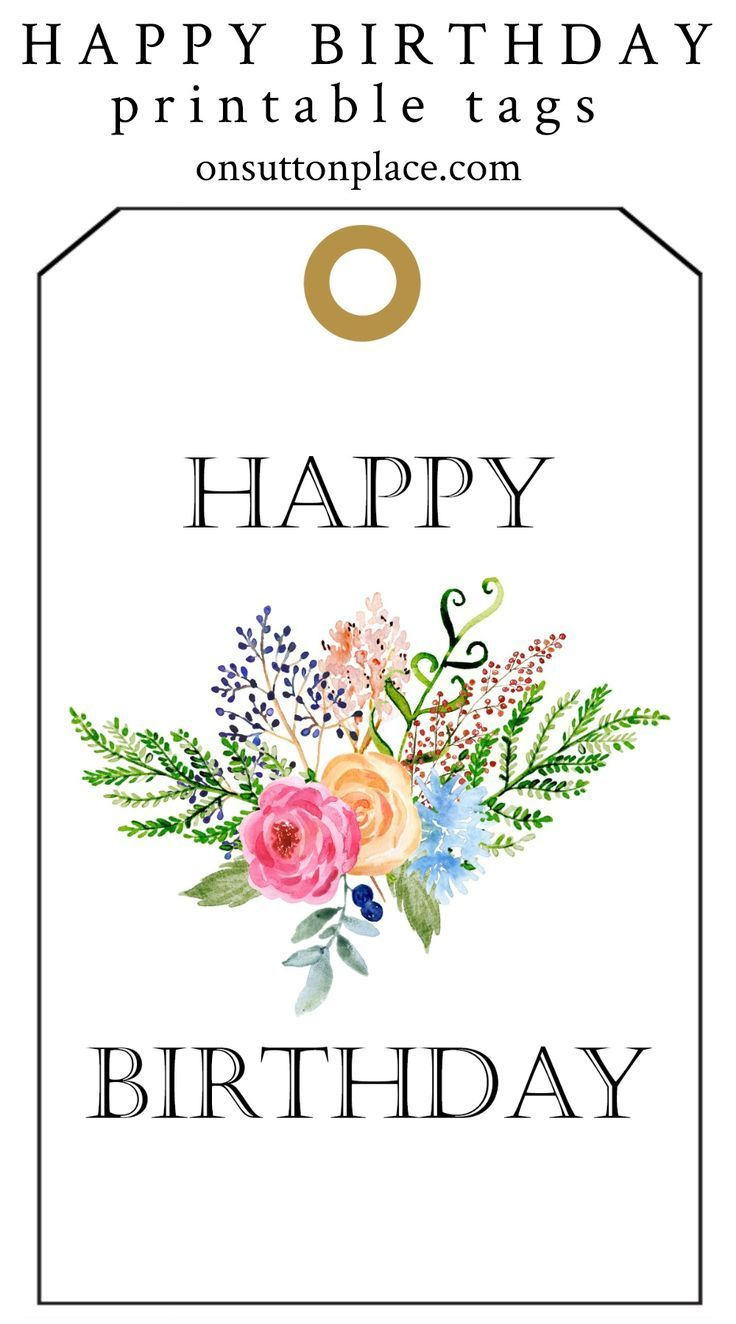 Happy Birthday Free Printable Gift Tags within Happy Birthday Labels Printable