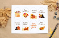 Happy Thanksgiving Gift Tags: 8 Free Printable Tags - Aubree Originals pertaining to Free Printable Thanksgiving Labels