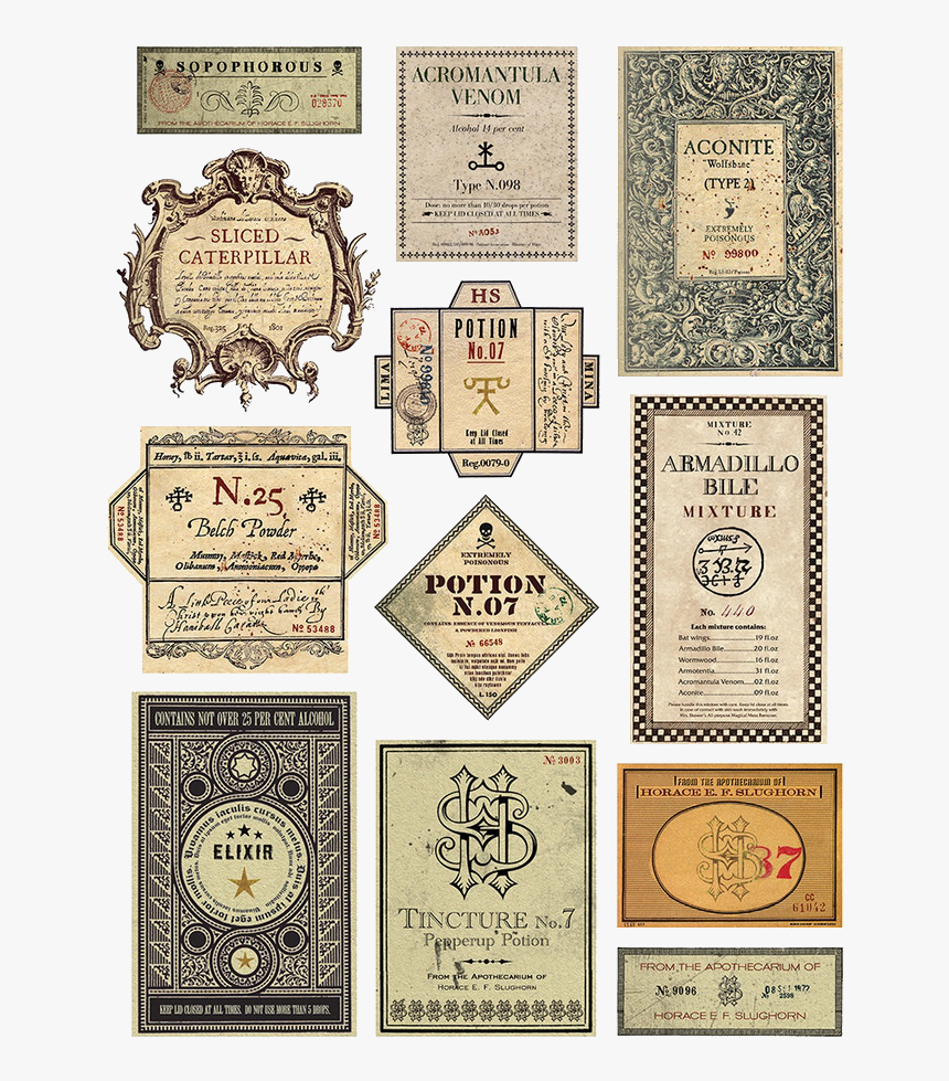 Harry Potter Free Printable Potion Labels , Png Download - Harry for Harry Potter Potion Labels Free Printable