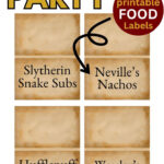 Harry Potter Party Food Labels For Harry Potter Food Labels Free Printable