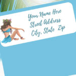 Hawaiian Tropical Girl Return Address Labels | Beach Girl Address With Printable Return Label Woman Within