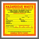 Hazardous Waste Label For Proper Handling Of Your Container Regarding Hazardous Waste Label Printable