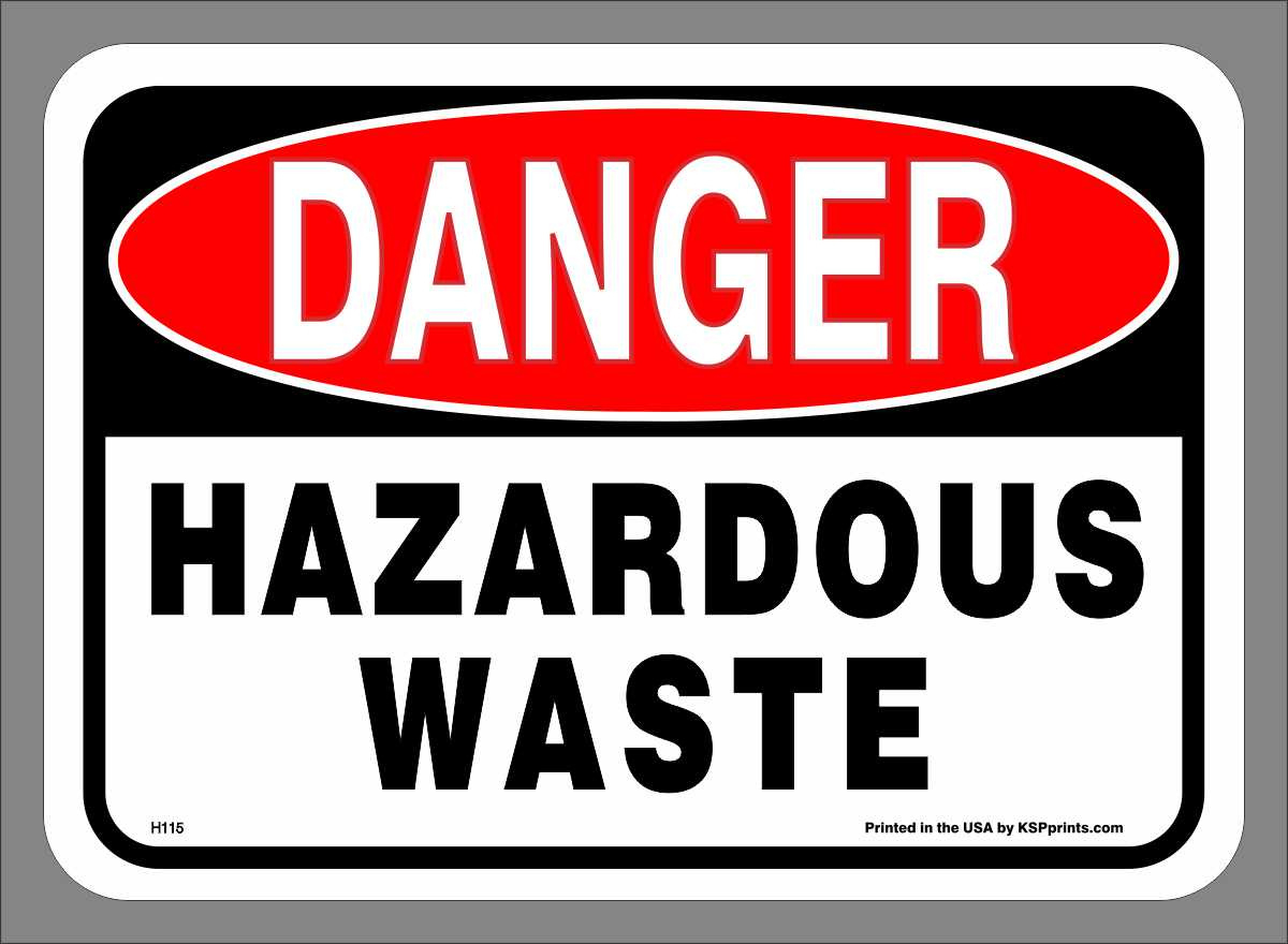 Hazardous Waste Sticker For Labeling Your Container Or Drum for Hazardous Waste Label Printable