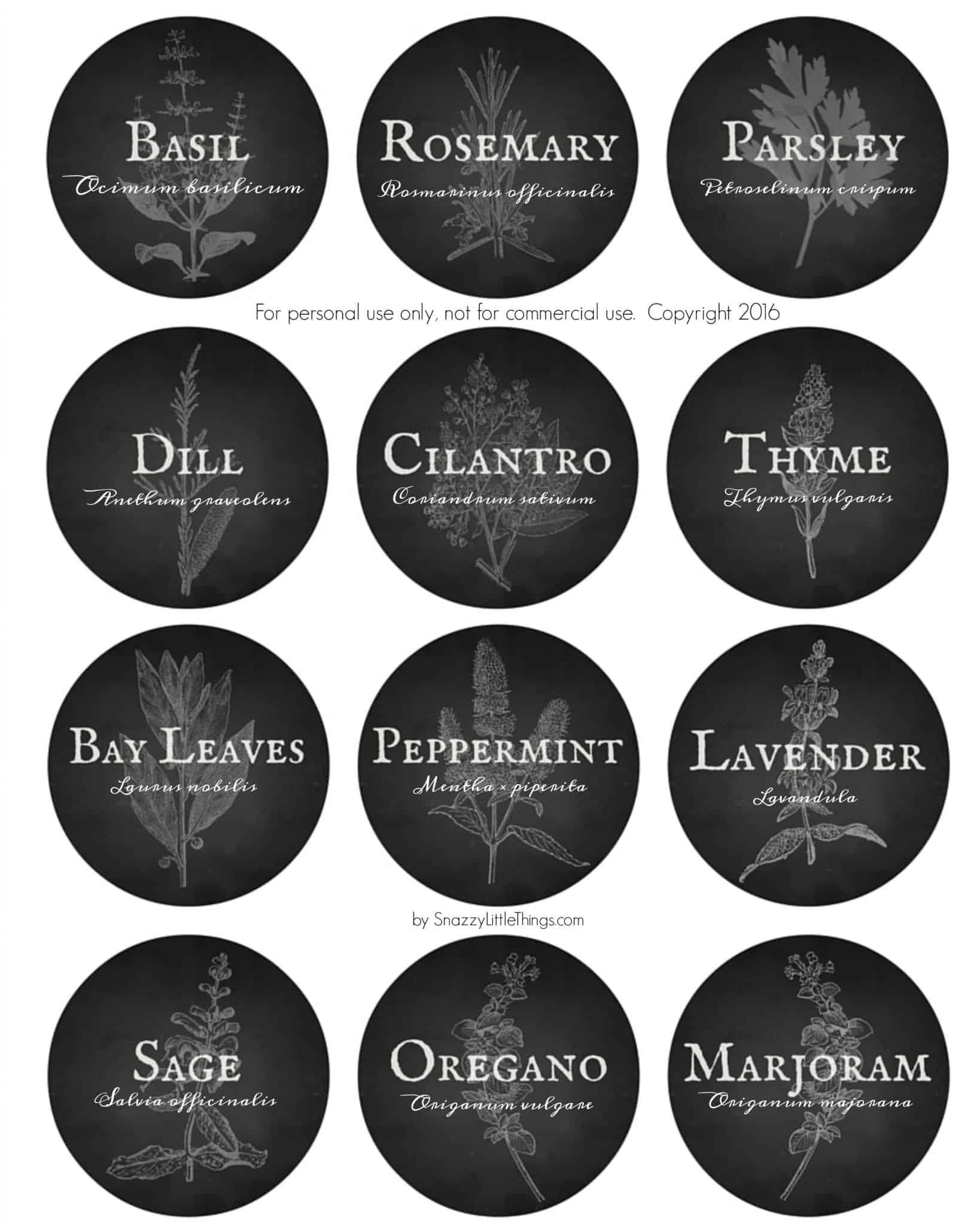Herb Garden Vintage Labels in Vintage Labels Free Printable