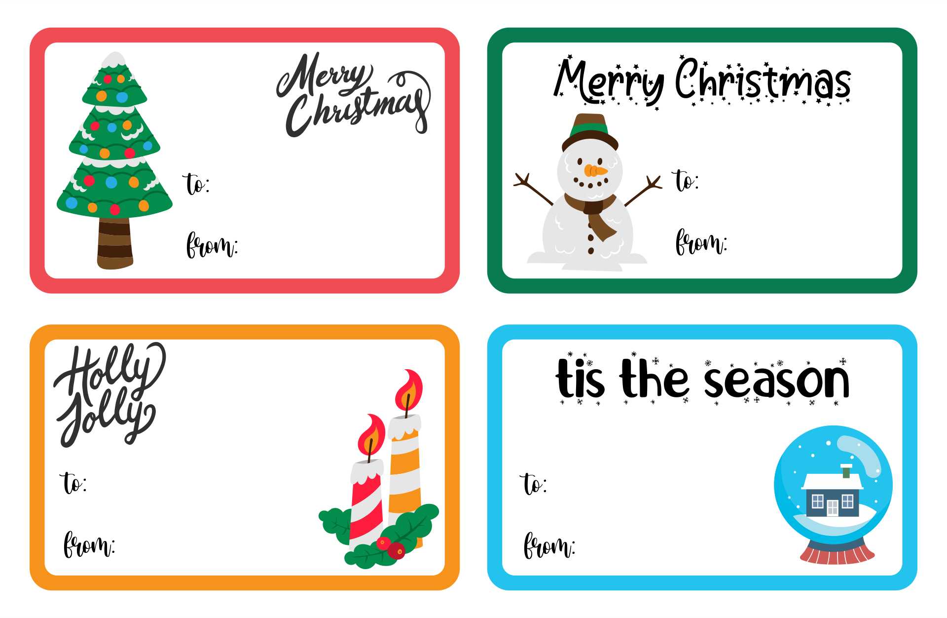 Holiday Gift Tags Printable - Printable Party Favors pertaining to Printable Christmas Gift Labels Templates