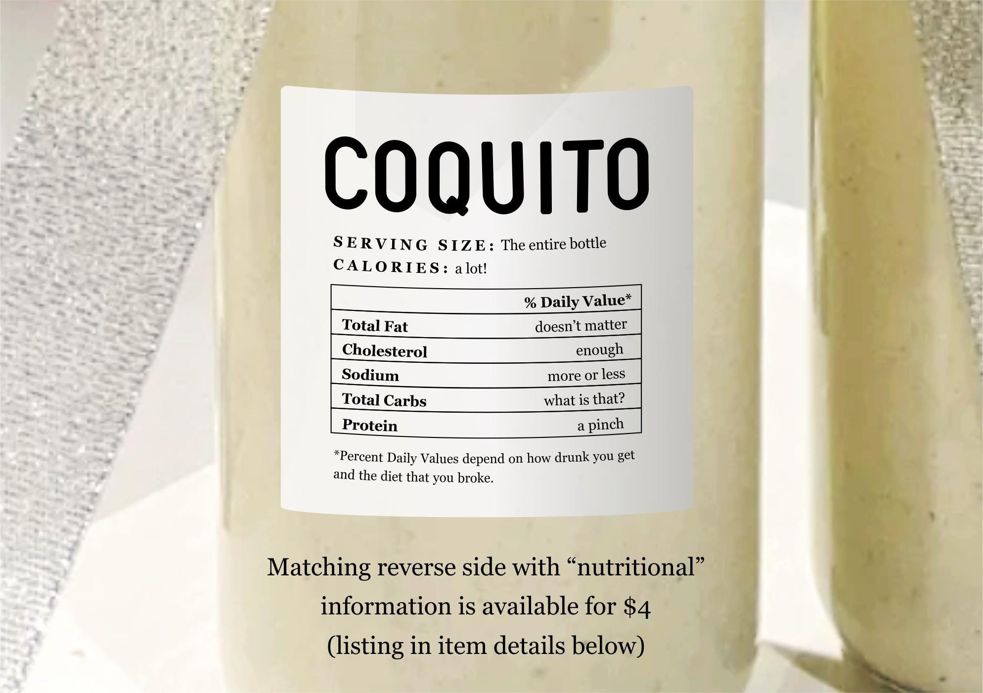 Homemade Coquito Label Template, Printable Puerto Rican Eggnog intended for Free Printable Coquito Labels