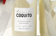 Homemade Coquito Label Template, Printable Puerto Rican Eggnog with Free Printable Coquito Labels