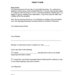 Homeowners Association Proxy ≡ Fill Out Printable Pdf Forms Online In Free Printable Hoa Proxy Form
