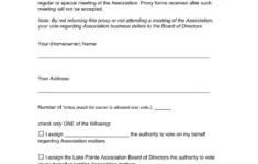 Homeowners Association Proxy ≡ Fill Out Printable Pdf Forms Online in Free Printable Hoa Proxy Form