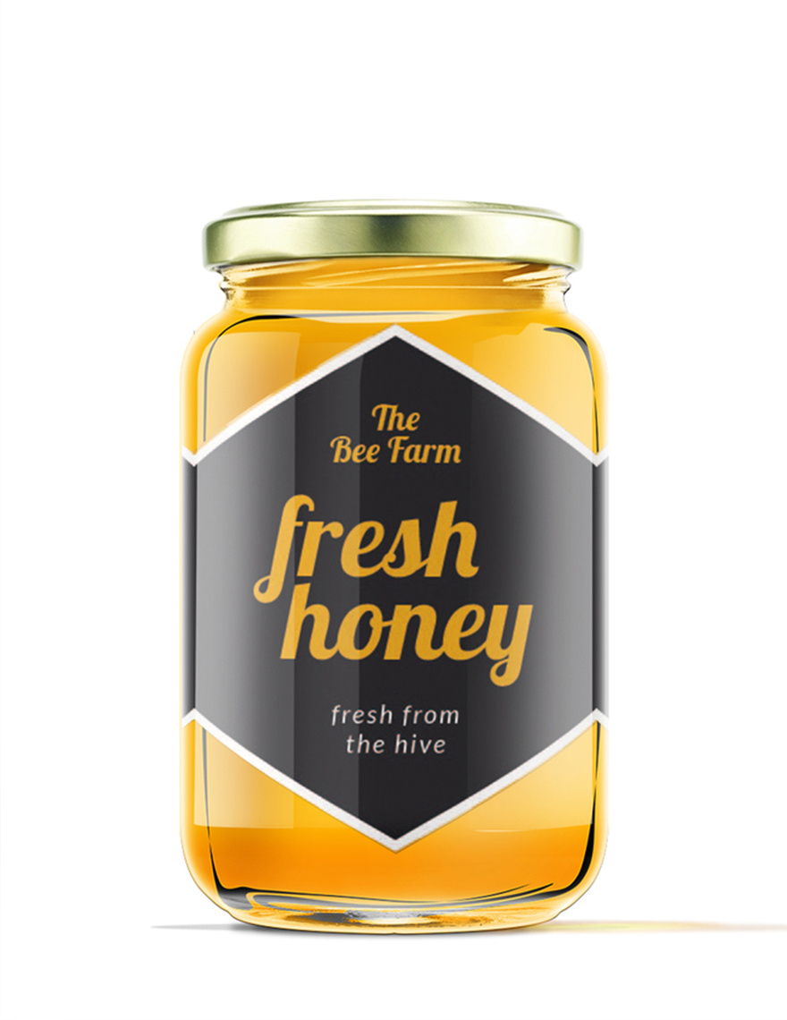 Honey Jar Label Template In Pages, Publisher, Illustrator, Word inside Honey Jar Labels Printable