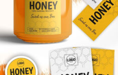 Honey Jar Logo Packaging Product Label Stickers Hang Tags Design in Honey Jar Labels Printable