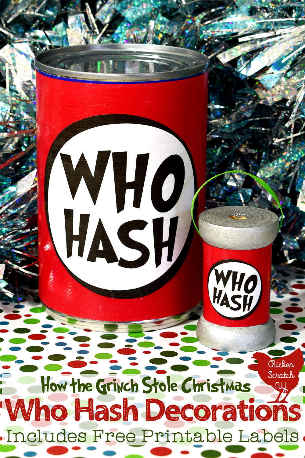 How The Grinch Stole Christmas Who Hash Diy Christmas Ornament pertaining to Who Hash Printable Label