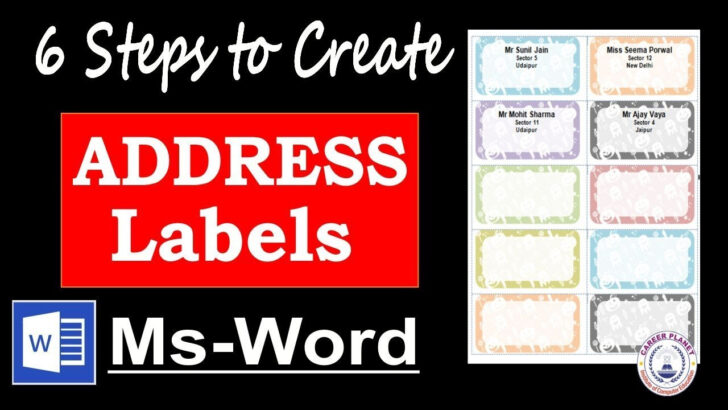 How to Make Printable Address Labels