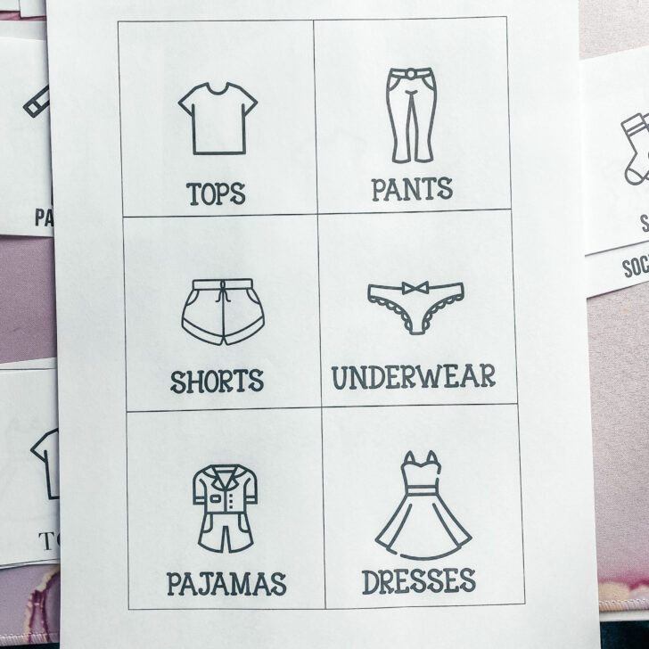 Free Printable Clothing Drawer Labels