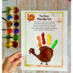How To Make Cute Turkey Handprint Thanksgiving Kids Craft With Regard To Free Printable Turkey Handprint Poem Printable