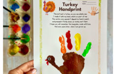 How To Make Cute Turkey Handprint Thanksgiving Kids Craft with regard to Free Printable Turkey Handprint Poem Printable