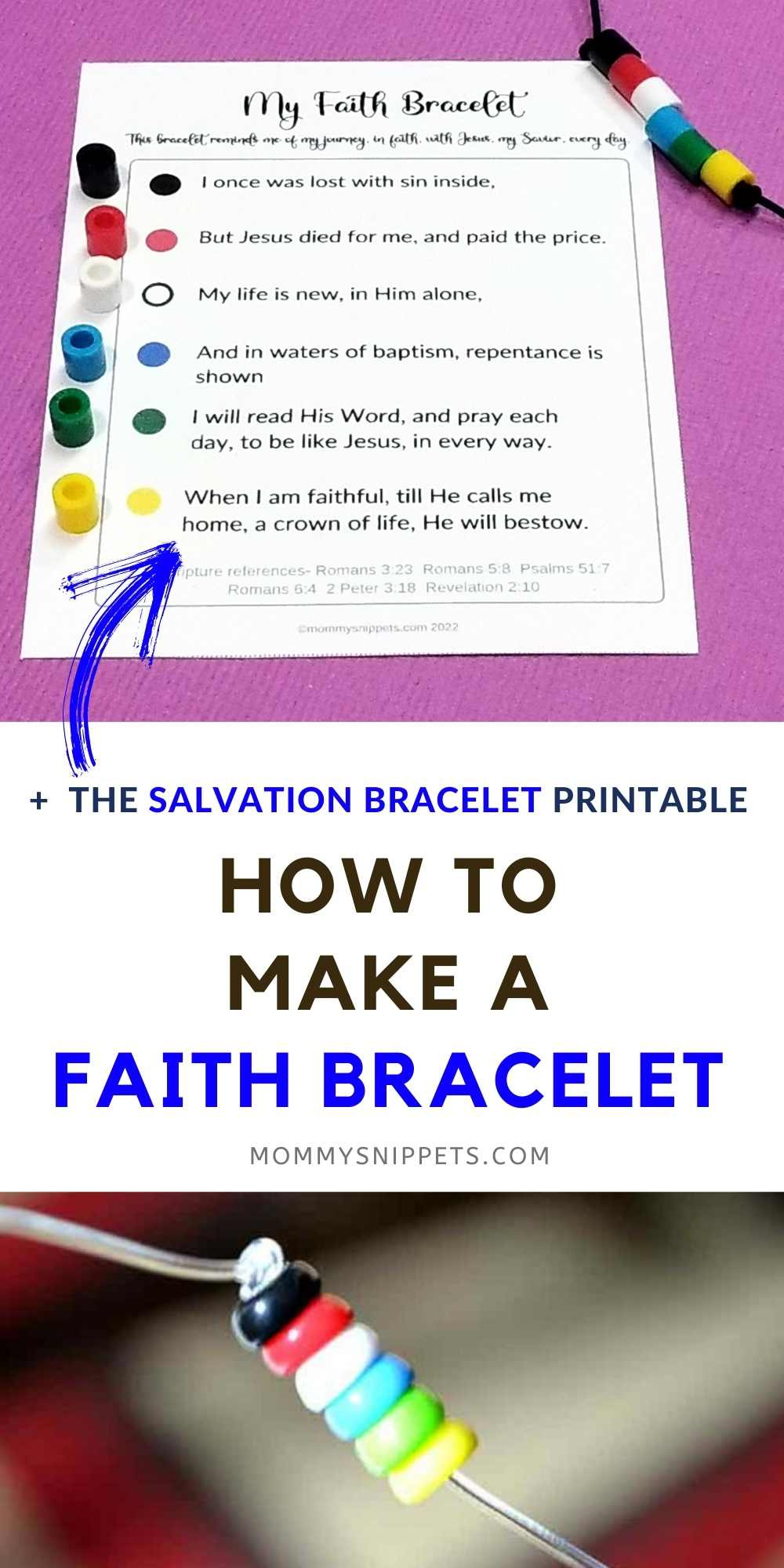 How To Make Faith Bracelets (+ A Salvation Bracelet Printable) regarding Free Printable Salvation Bracelet Cards