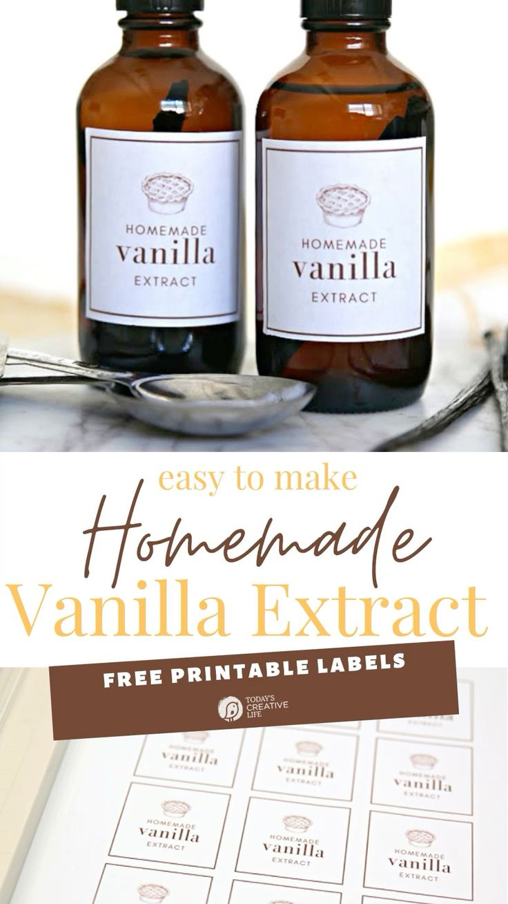 How To Make Vanilla Extract with regard to Homemade Vanilla Extract Label Printable Free