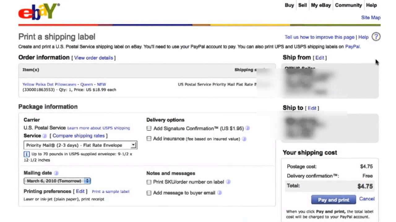 How To Print Ebay Shipping Label throughout Ebay Return Label Printable