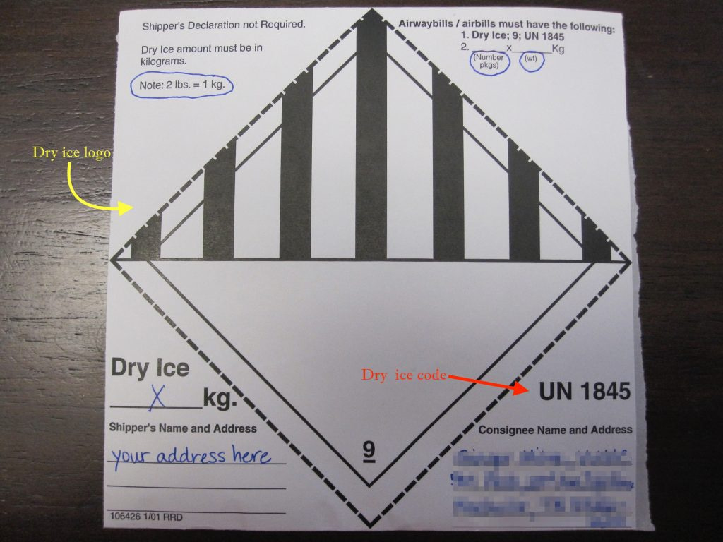 How To Ship Frozen Items With Dry Ice Via Fedex with Fedex Dry Ice Label Printable