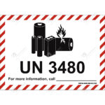 Hs11716 3   105*75 S/A Non Ref Lithium Ion Battery Un 3480 Etc. W Intended For Un3480 Printable Label
