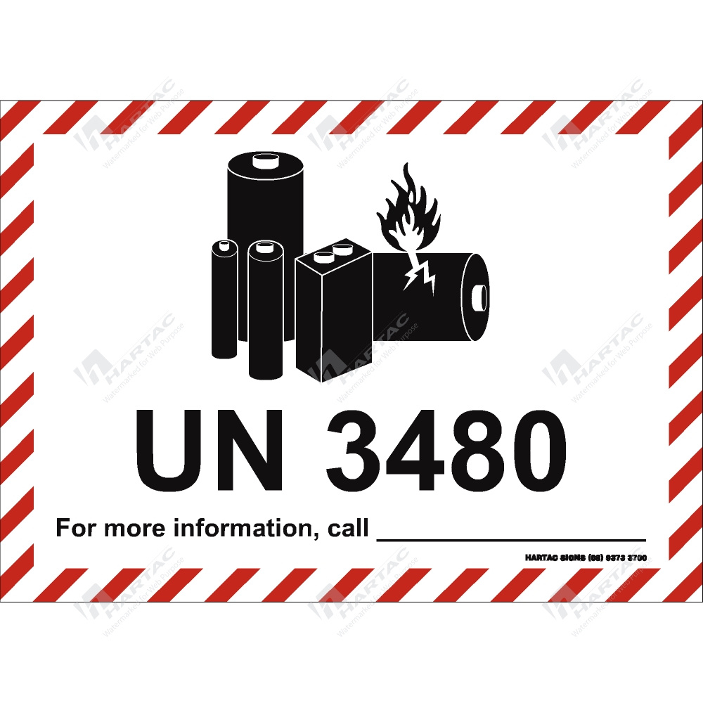 Hs11716-3 - 105*75 S/A Non-Ref Lithium Ion Battery Un 3480 Etc. W intended for Un3480 Printable Label