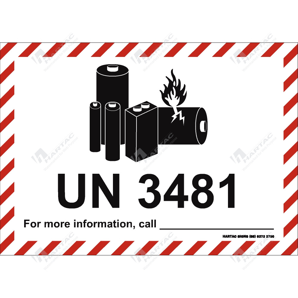 Hs11716-4 - 105*75 S/A Non-Ref Lithium Ion Battery Un 3481 Etc. W with regard to Un 3481 Label Printable