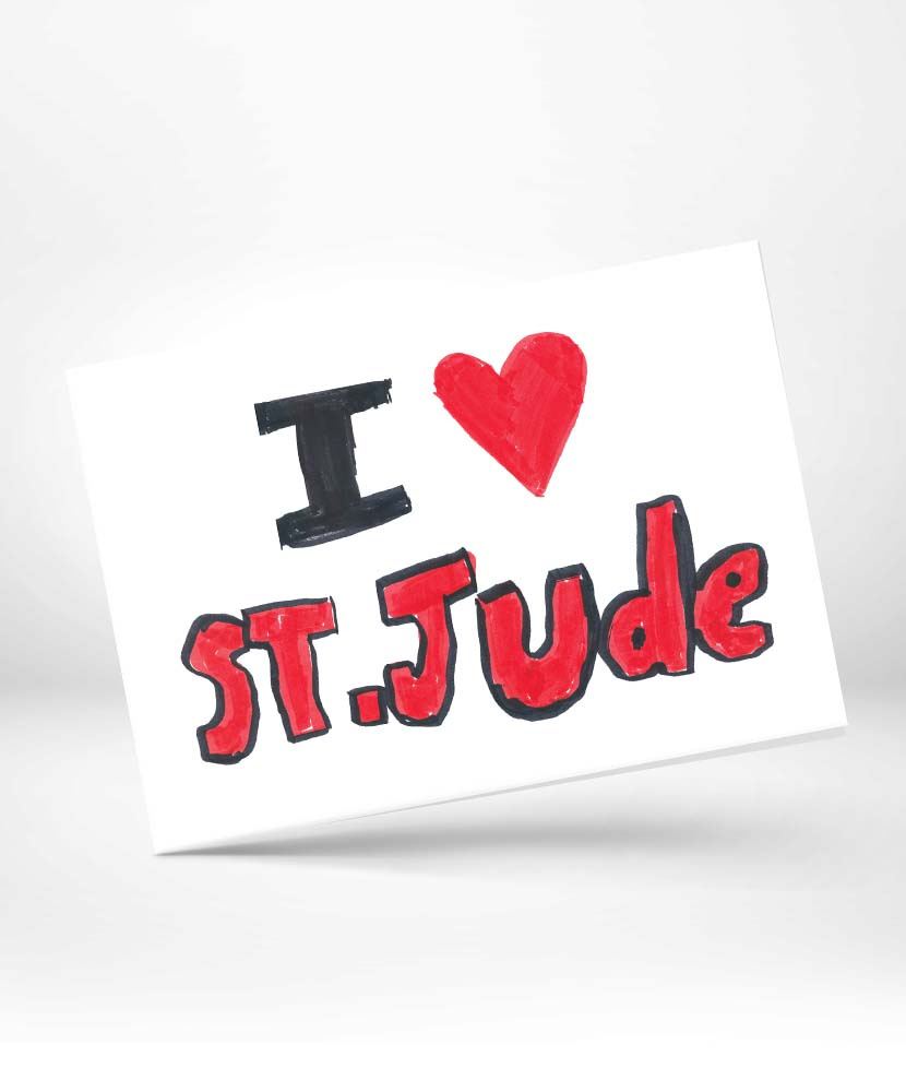 I Love St. Jude Patient Art Cards - St. Jude Gift Shop with regard to St Jude Printable Donation Label
