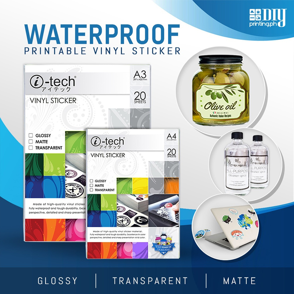 I-Tech Waterproof Printable Vinyl Sticker intended for Waterproof Printable Label