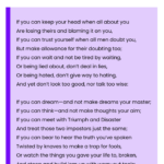 If— Poemrudyard Kipling To Download In Free Printable Copy Of If By Rudyard Kipling