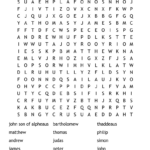 Jesus' 12 Disciples Word Search   Wordmint Within Free Printable 12 Disciples Worksheet