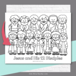 Jesus' Disciples Coloring Page   Free Printable!   Kids Bible Teacher Within Free Printable 12 Disciples Worksheet
