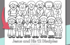Jesus' Disciples Coloring Page - Free Printable! - Kids Bible Teacher within Free Printable 12 Disciples Worksheet