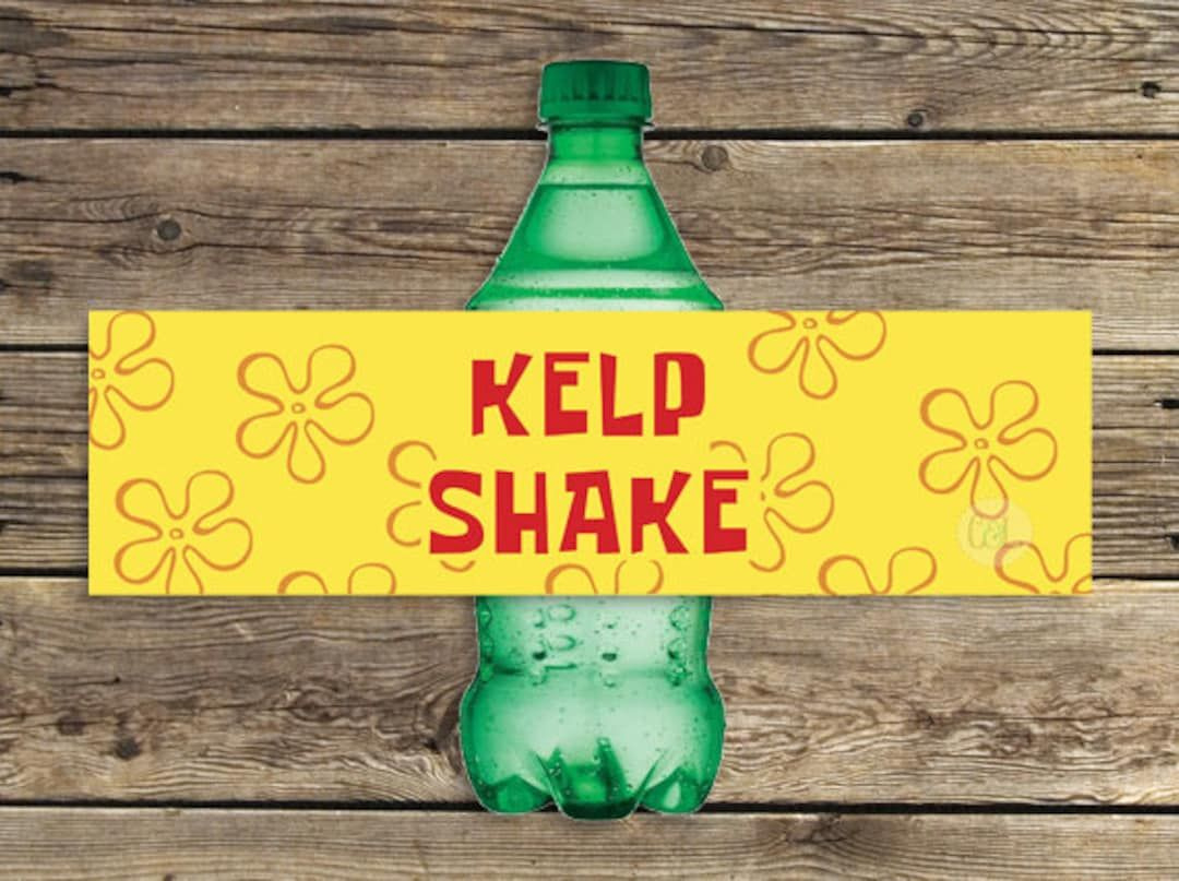 Kelp Shake Under The Sea Luau Drink Bottle Labels Printable regarding Kelp Soda Labels Printable Free