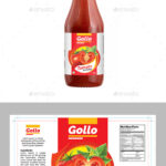 Ketchup Label Template, Print Templates | Graphicriver In Heinz Ketchup Label Printable