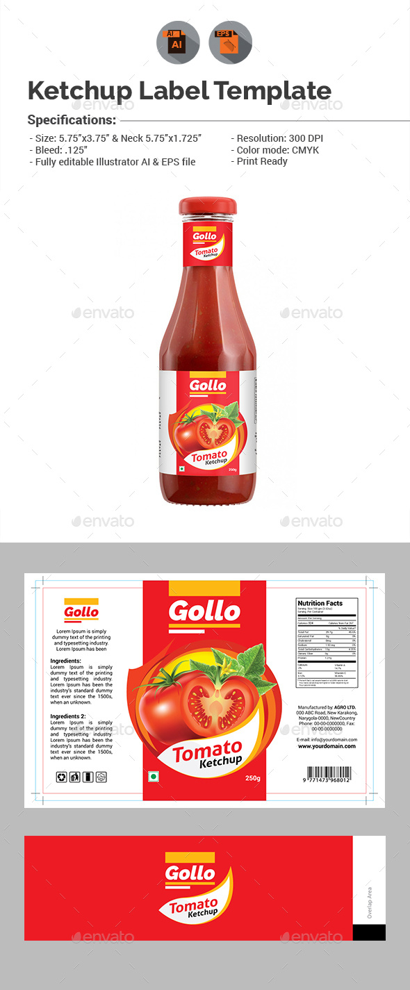 Heinz Ketchup Label Printable