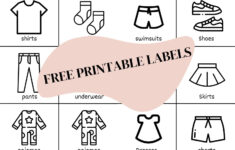 Kids Clothing Drawer Visual Labels - Golden Gluegun with Free Printable Clothing Drawer Labels