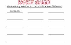 Kids Games For Christmas - Free Printable Word Game pertaining to Free Printable Christmas Word Games