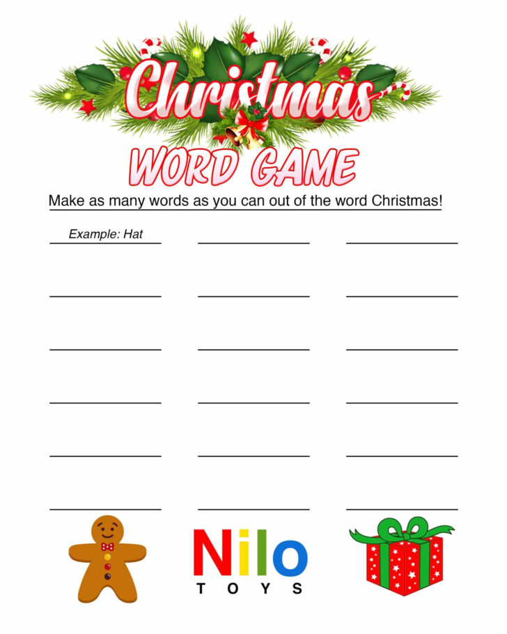 Free Printable Christmas Word Games