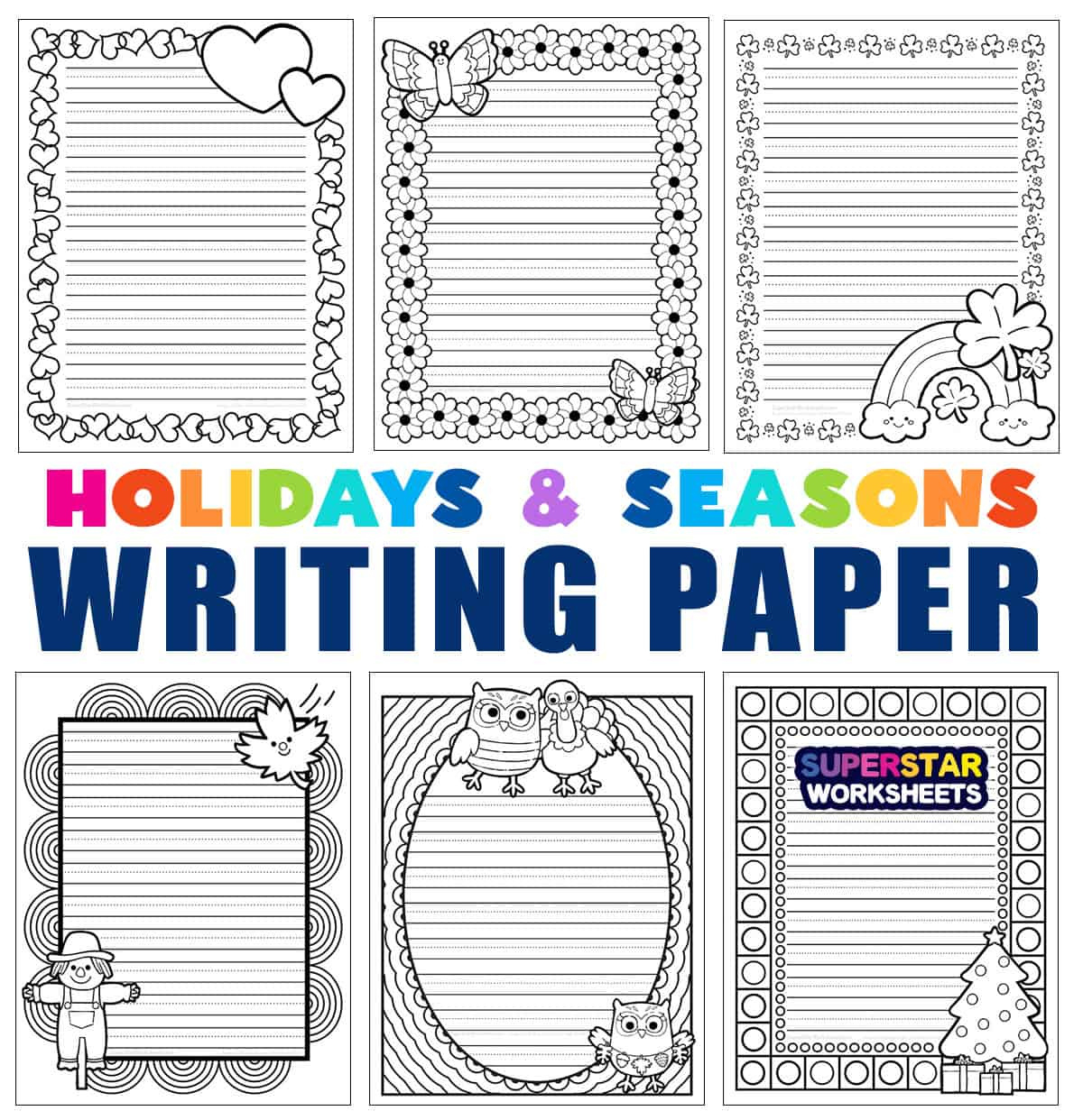 Kindergarten Writing Paper - Superstar Worksheets pertaining to Free Printable Lined Paper Kindergarten