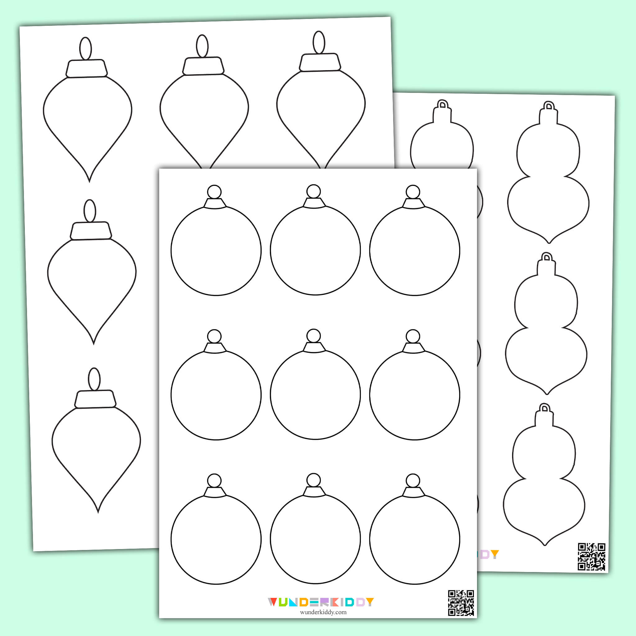 Kostenlose Malvorlage Für Weihnachtsbaumschmuck Als Pdf pertaining to Free Printable Templates Christmas Ornaments