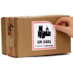 Kunden Spezifische Versand Etiketten Für Lithium Batterien Un3481  Warnschild Transport Versand Aufkleber Etikett Pertaining To Un3481 Label Printable