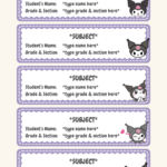 Kuromi Notebook Labelcmfl   Raket.ph Intended For Kuromi Notebook Label Printable