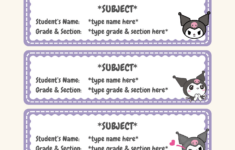 Kuromi Notebook Labelcmfl - Raket.ph intended for Kuromi Notebook Label Printable